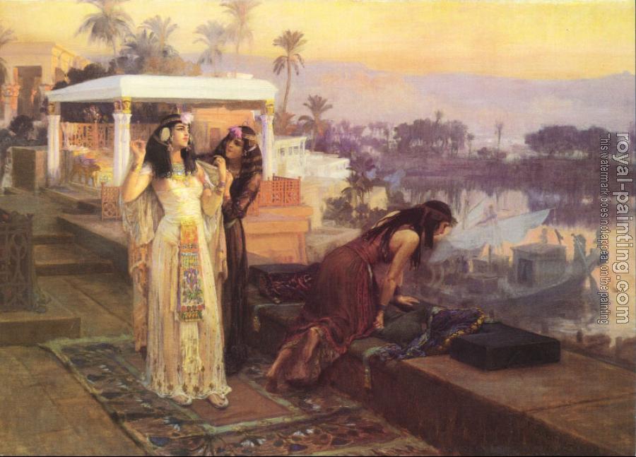 Frederick Arthur Bridgman : Cleopatra on the Terraces of Philae